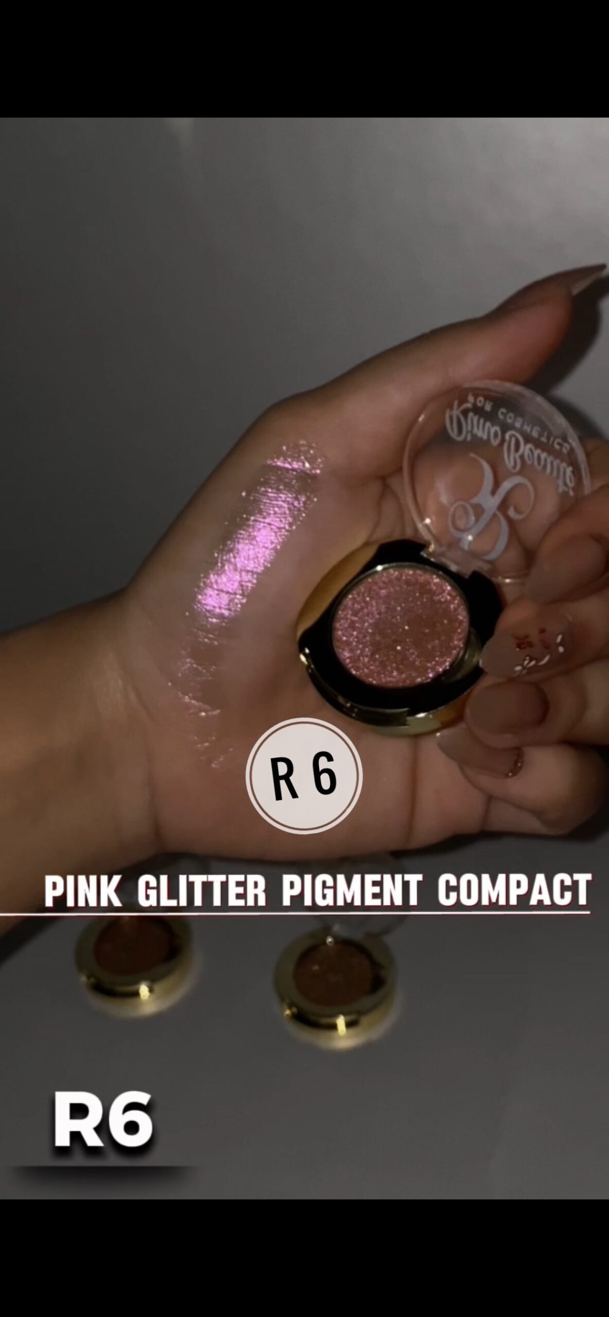 r6 pink glitter pigment compact r6 pink glitter pigment compact