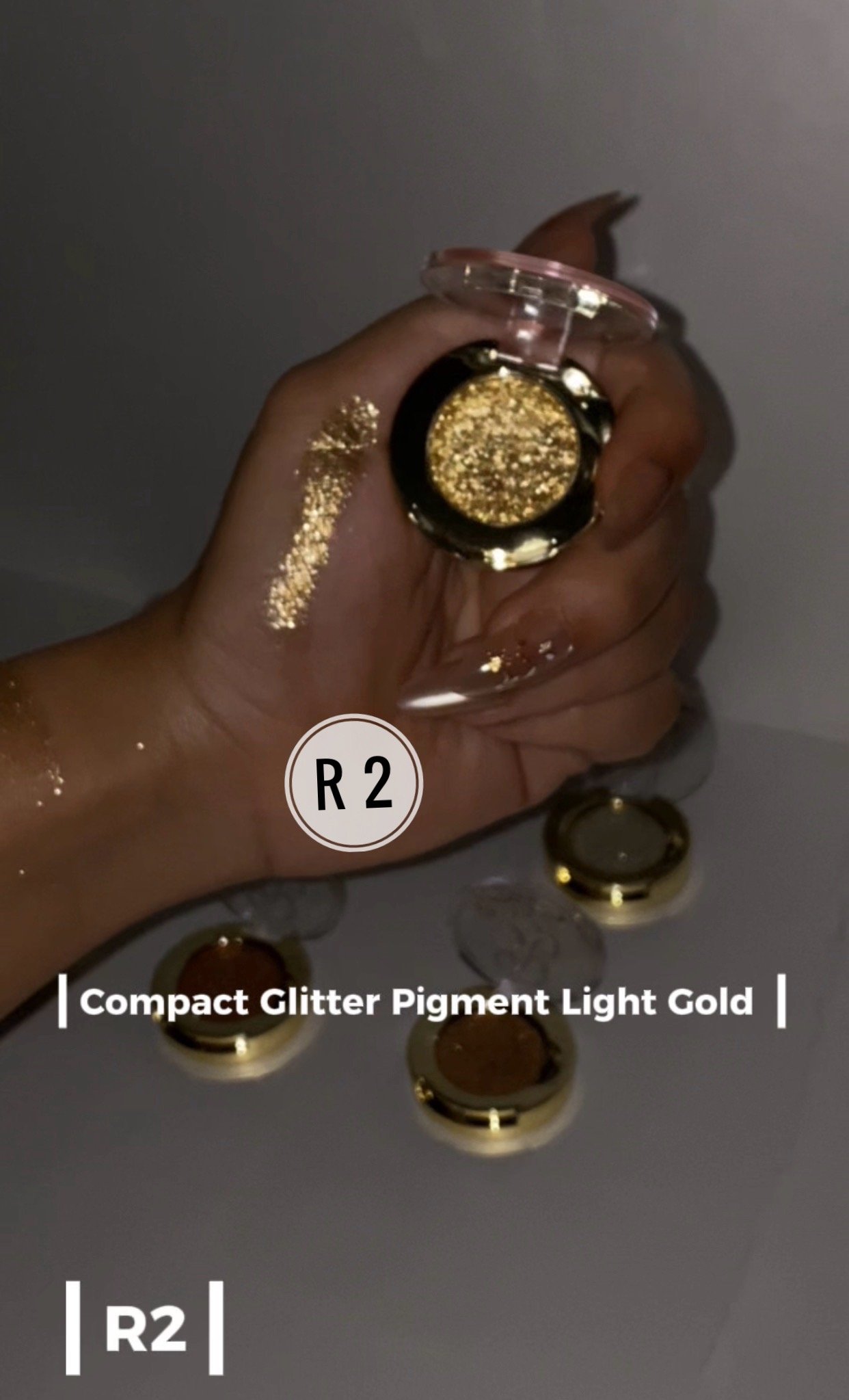 r2 light gold glitter pigment compact r2 light gold glitter pigment compact